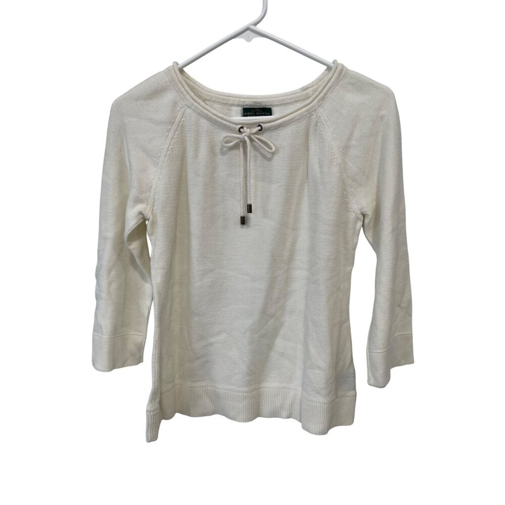 Lauren Jeans Co Ralph Lauren 3/4 Sleeve Knit Pullover Top Size Small Minimalist
